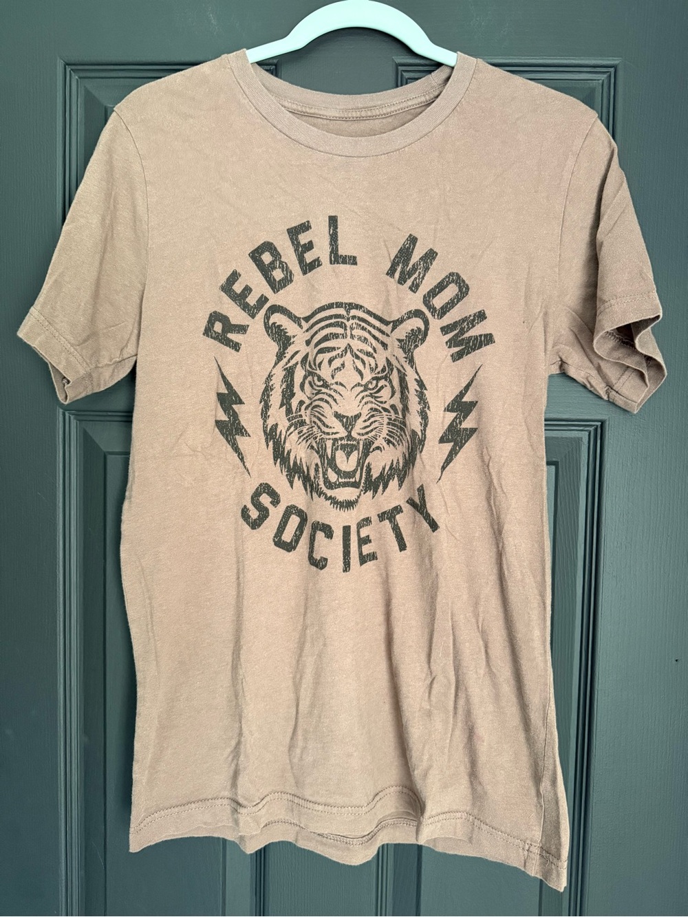 Rebel Mom Society Graphic Tee - Brown